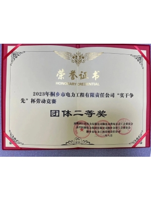 2023年“實干爭先”杯勞動競賽團體二等獎